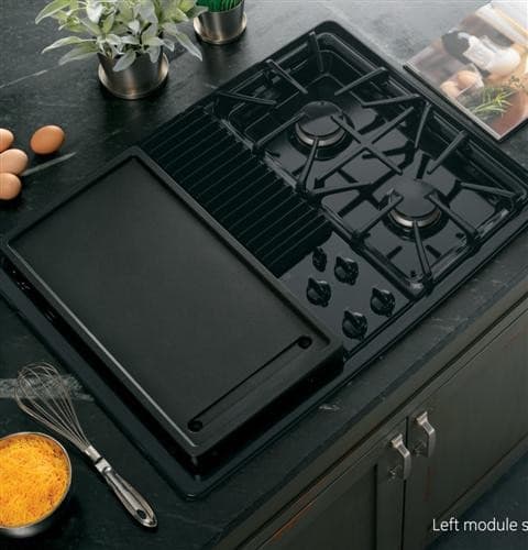 Ge Pgp990defbb 30 Inch Gas Downdraft Modular Cooktop With 2 Sealed