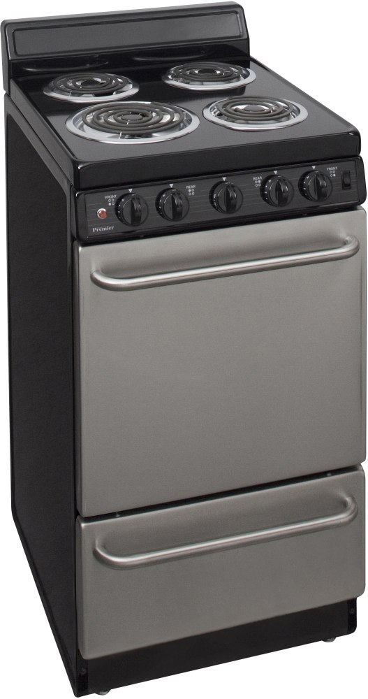 Premier 20 in. 2.4 cu. ft. Oven Freestanding Electric Range with 5 Coil  Burners - White
