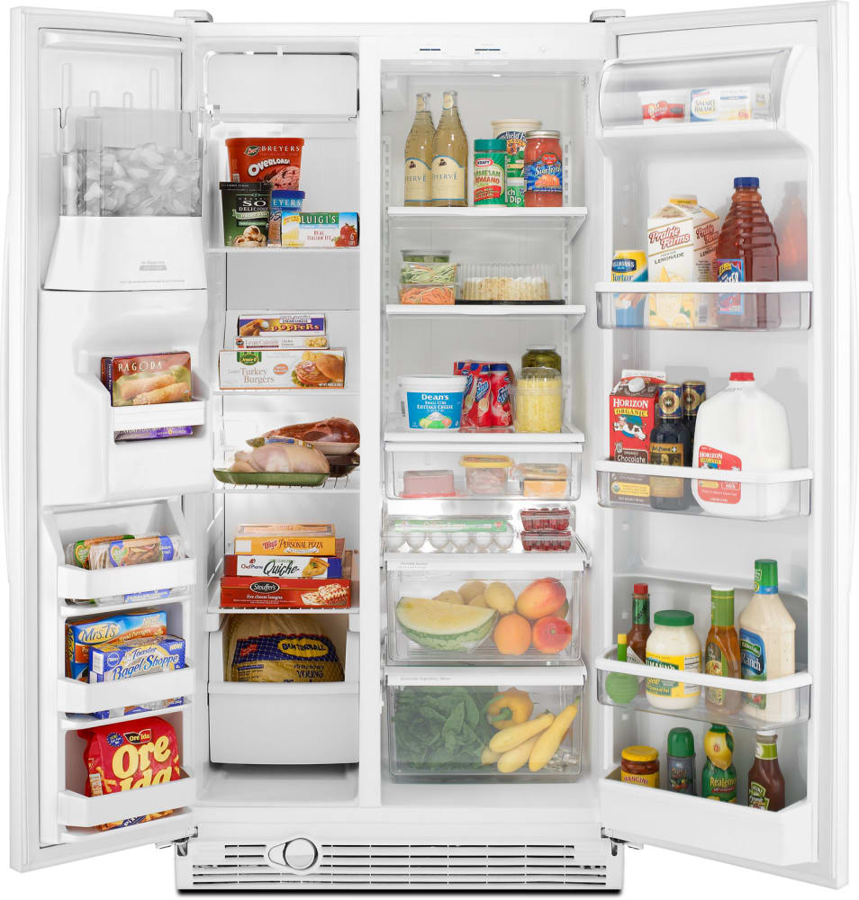Whirlpool ED5LVAXWQ 25.3 cu. ft. Side by Side Refrigerator with 3 Slide ...