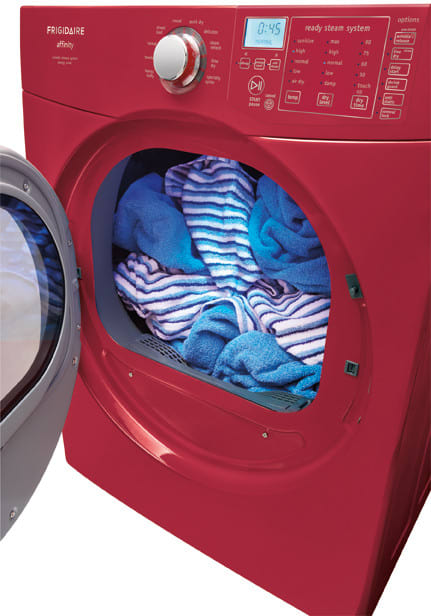 Red frigidaire affinity shop washer and dryer