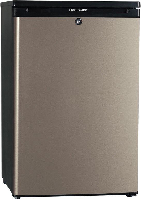 Frigidaire FFPH44M4LM 4.4 cu. ft. Compact Refrigerator with 2 SpaceWise  Adjustable Glass Shelves, 1 Clear Crisper Drawer, Bright Lighting,  Insulated 0.7 cu. ft. Freezer Compartment and Reversible Door: Silver Mist