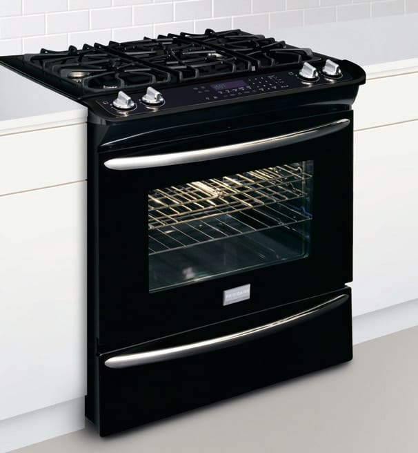 Frigidaire FGDS3075KB 30 Inch Slidein DualFuel Range with 4 Sealed