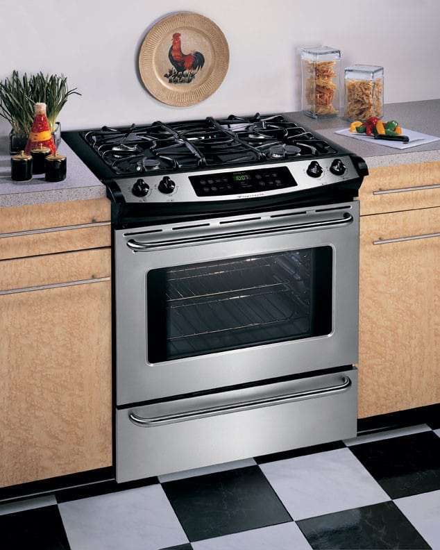 Frigidaire FGS367EC 30 Inch SlideIn Gas Range with 4 Sealed Burners