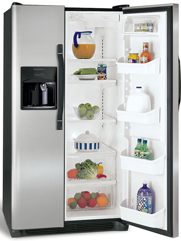 Frigidaire FRS6HR35KS 26 cu. ft. SidebySide Refrigerator with 3 SpillSafe Glass Shelves