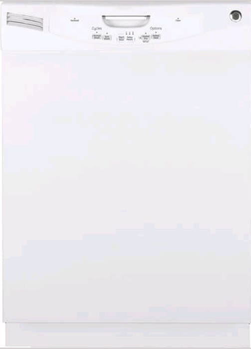 GE GLD3806TWW Full Console Dishwasher with 2 Wash Cycles, 14 Place Settings, 4Level Towerless