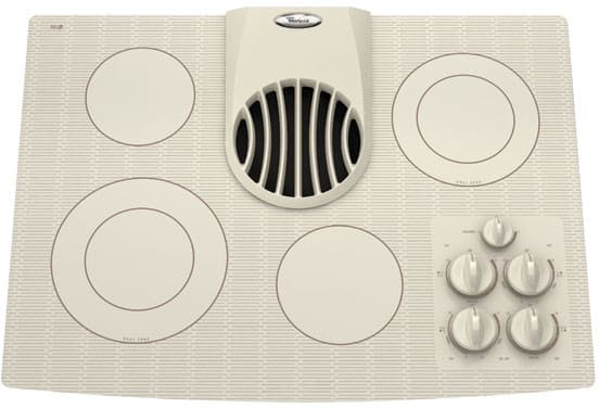 Whirlpool electric cooktop online with downdraft