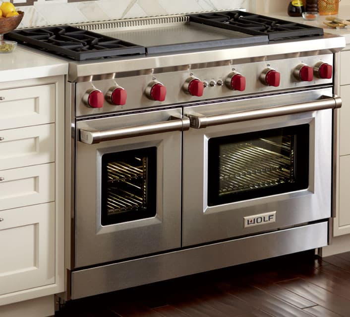 Wolf 30 in. 4.4 cu. ft. Oven Freestanding Gas Range with 4 Sealed Burners -  Stainless Steel