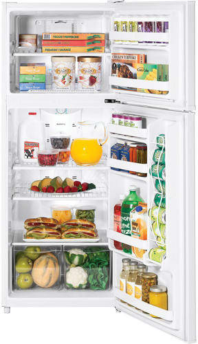 GE GTR12HBDWW 11.8 cu. ft. Top-Freezer Refrigerator with Adjustable ...