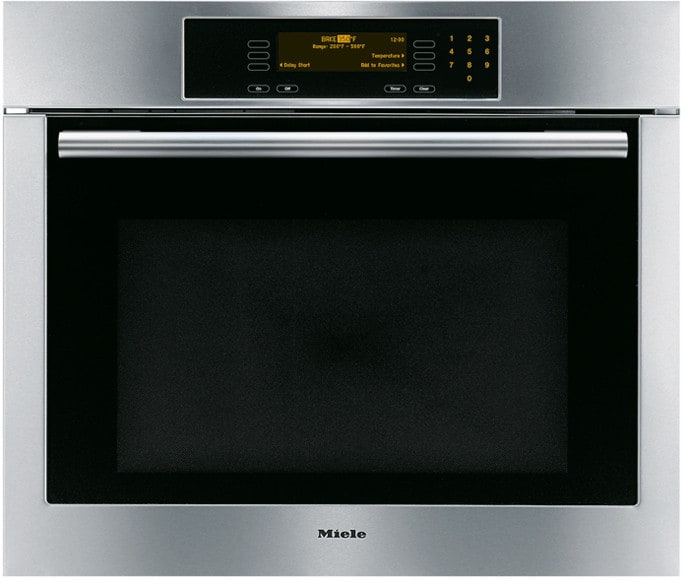 Miele H4782bpss 27 Inch Single Electric Wall Oven With True European Convection Navitronic Touch Control Pad 17 Operating Modes And Thermoclean System - Miele Double Wall Oven 27