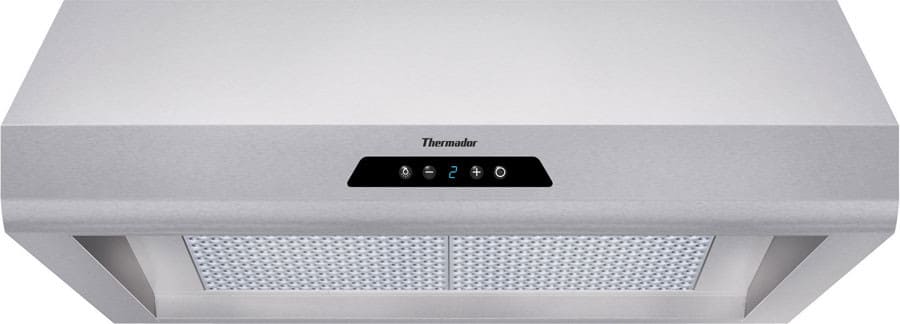 Thermador Hmwb30fs Canopy Wall Mount Range Hood With 600 Cfm Internal Blower Halogen Lights 4 Speed Touch Controls And 7 Segment Electronic Display 30 Inch