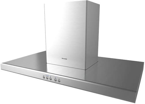 Thermador HPIN48HS Low Profile Island Mount Chimney Range Hood with Inline or Remote Blower Options Stainless Steel Design 3 Fan Speeds and 4