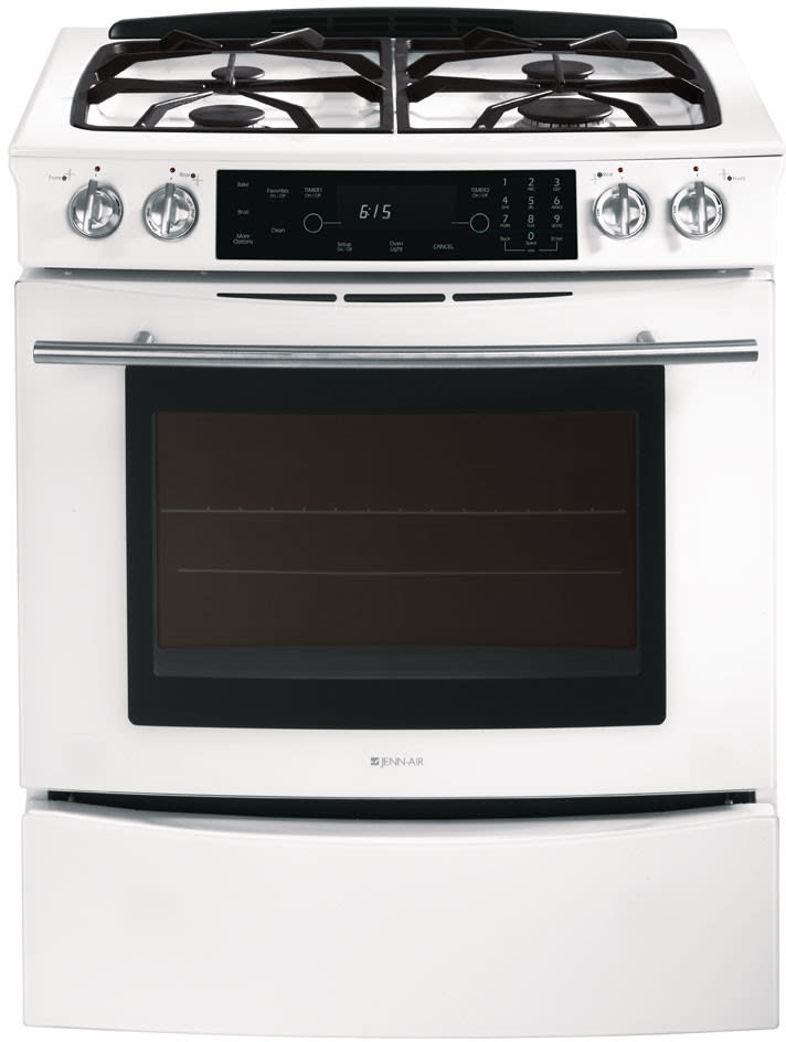 JennAir JGS8750BDW 30 Inch SlideIn Gas Range with 4 Sealed Burners