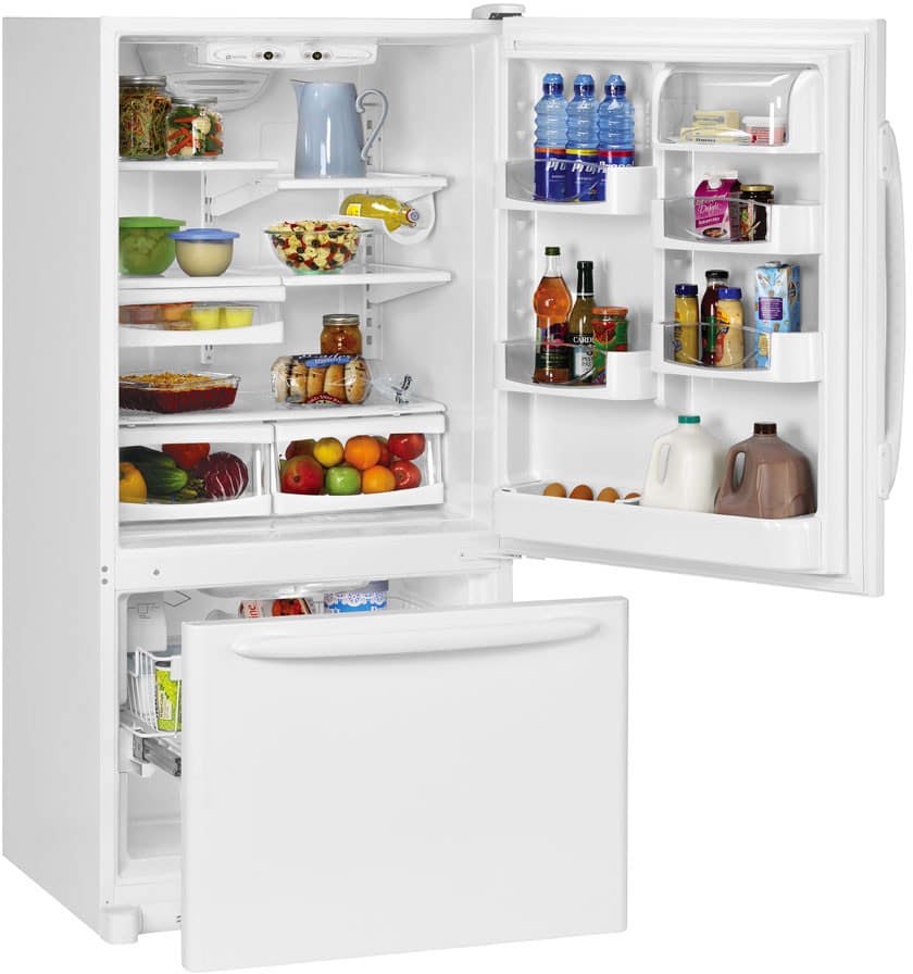 Maytag MBF2256HEW 22.1 Cu. Ft. Bottom-Freezer Refrigerator with Spill ...