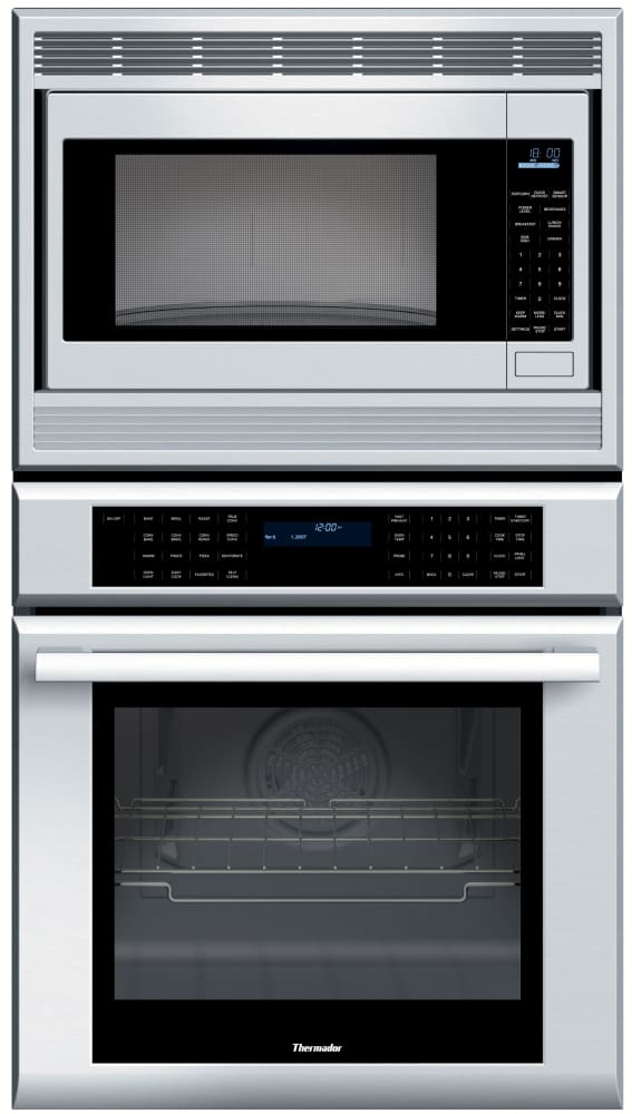 Thermador MEM271EB 27 Inch Combination Wall Oven with 1200Watt Traditional Microwave, True
