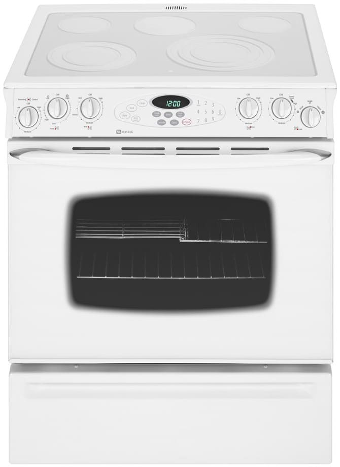 Maytag MES5775BAF 30 Inch SlideIn Electric Range with 5 Radiant Elements Including Triple