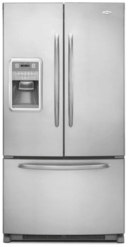 Maytag Mfi2569vem 25 0 Cu Ft French Door Refrigerator With 3 Adjustable Spill Catcher Glass Shelves 2 Humidity Crisper External Ice Water Dispenser And Beverage Chiller Compartment Monochromatic Stainless Steel