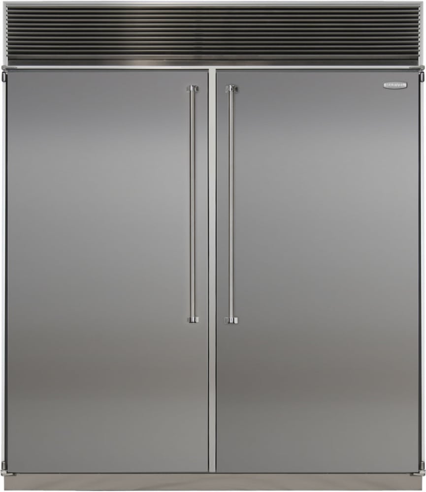 Marvel MPRO72CSSSS 72 Inch Built in Side by Side Refrigerator with