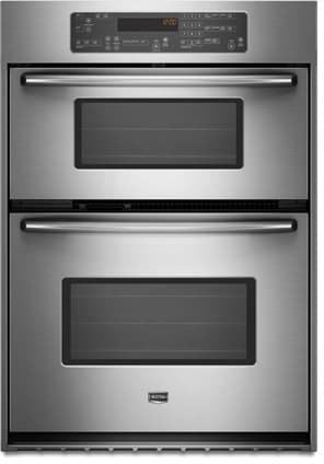 Maytag Mmw7530wds 30 Inch Microwave Combo Wall Oven With 4 1 Cu Ft Oven Capacity 1 4 Cu Ft Microwave Capacity Closed Door Broiling Precision Cooking System Auto Defrost And Delay Bake Setting Stainless Steel