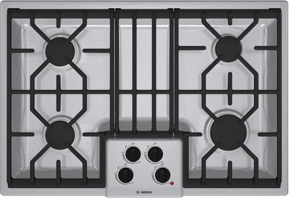 Bosch NGM5054UC 30 Inch Gas Cooktop with 4 Sealed Burners, Continuous
