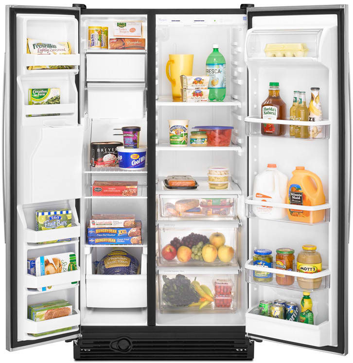 Whirlpool ED5FHEXVB 25.1 cu. ft. Side by Side Refrigerator with 4 ...