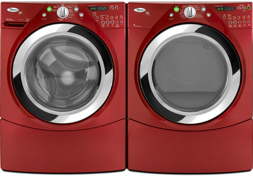 Whirlpool Wfw9470Wr 27 Inch Front-Load Washer With 3.9 Cu. Ft. Capacity, 12  Wash Cycles, 4 Temperatue Settings, 1,300 Rpm Spin Speed And Internal Water  Heater: Cranberry Red
