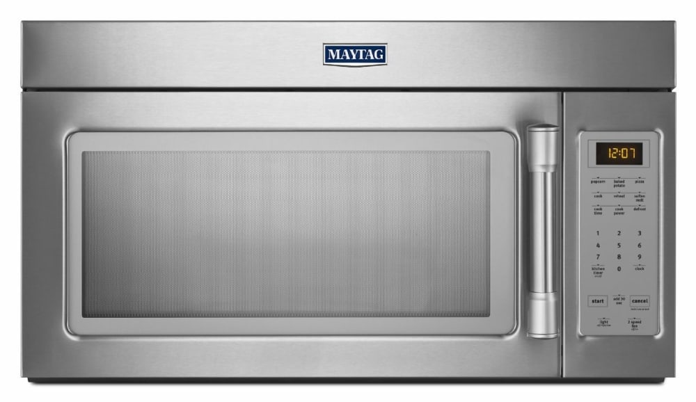 Maytag 2-cu ft 1000-Watt Over-the-Range Microwave with Sensor Cooking  (Stainless Steel) at