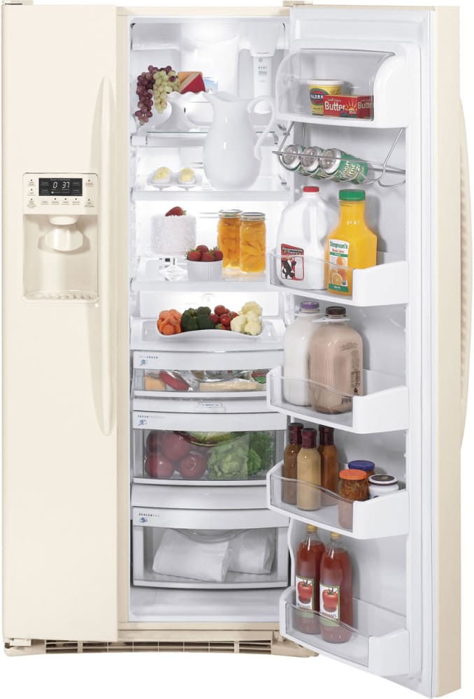 GE PSSF3RGZCC 23.1 cu. ft. Side by Side Refrigerator with Spill Proof ...
