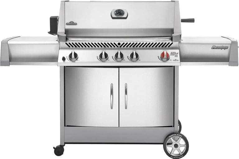Napoleon PT600RBIPSS2 75 Inch Freestanding Gas Grill with 922 sq. in. Total Cooking Surface, 82,500 Total BTU, 3 Bottom Tube Burners, Bottom Infrared Burner, Infrared Rotisserie Burner, WAVE Rod Cooking
