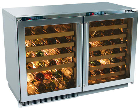 Perlick H2RD3WD3B 48 Inch Built-in Refrigerator/Wine Cooler with