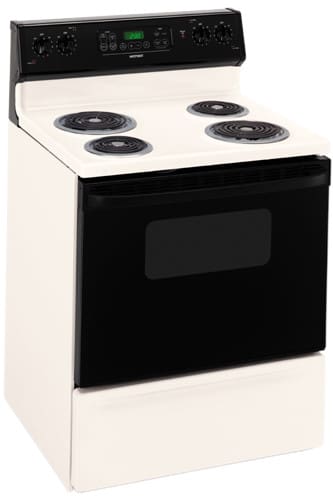 HOTPOINT 30 INCH FREE STANDING COIL TOP ELECTRIC RANGE 2 LARGE 2 SMALL  BURNERS MANUAL CLEAN