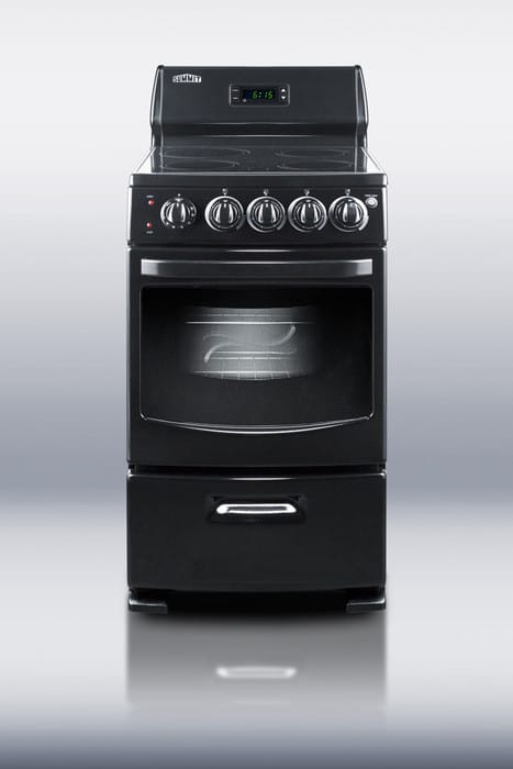 Summit REX204BL 20 Inch Freestanding Smoothtop Electric Range with 2.6