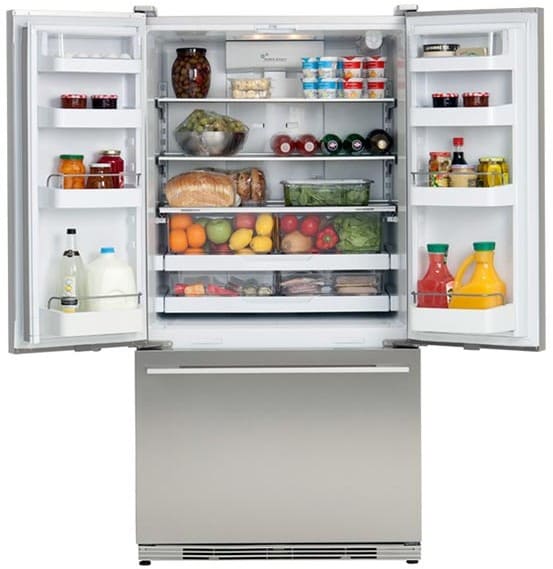 Fisher & Paykel RF195ADUX 19.5 cu. ft. French Door Refrigerator with Cantilevered Glass Shelves