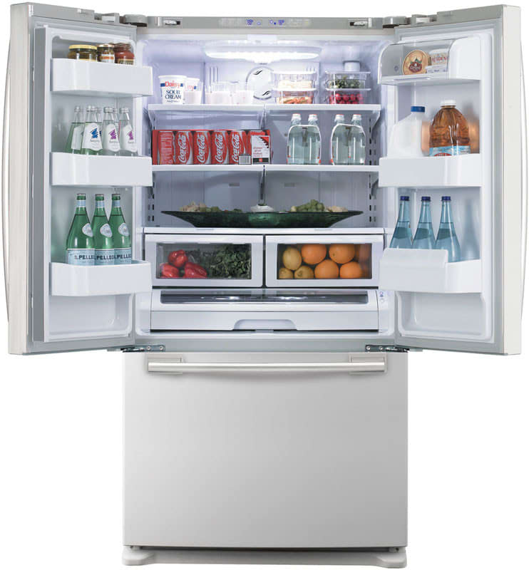Samsung RF263AEWP 25.8 cu. ft. FrenchDoor Refrigerator with 5 Glass