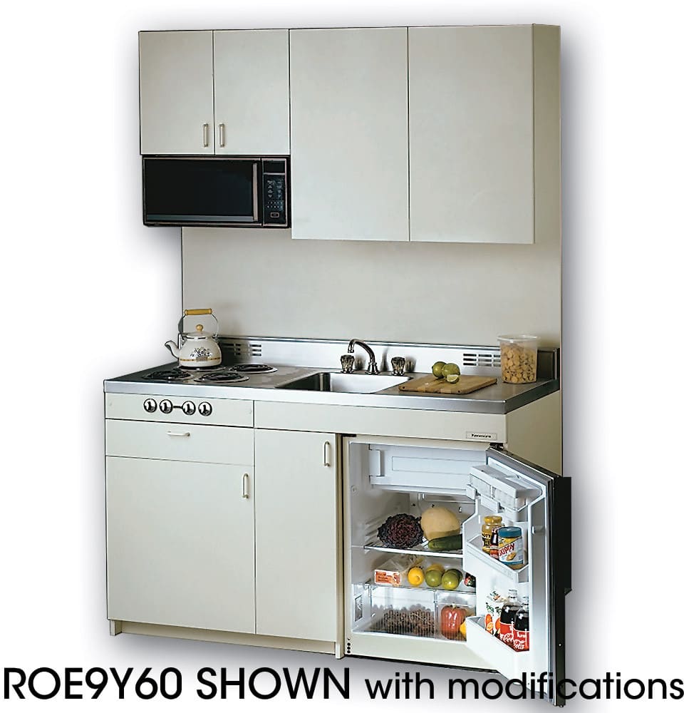 Acme ROE9Y60 Compact Kitchen with Stainless Steel Countertop, 4