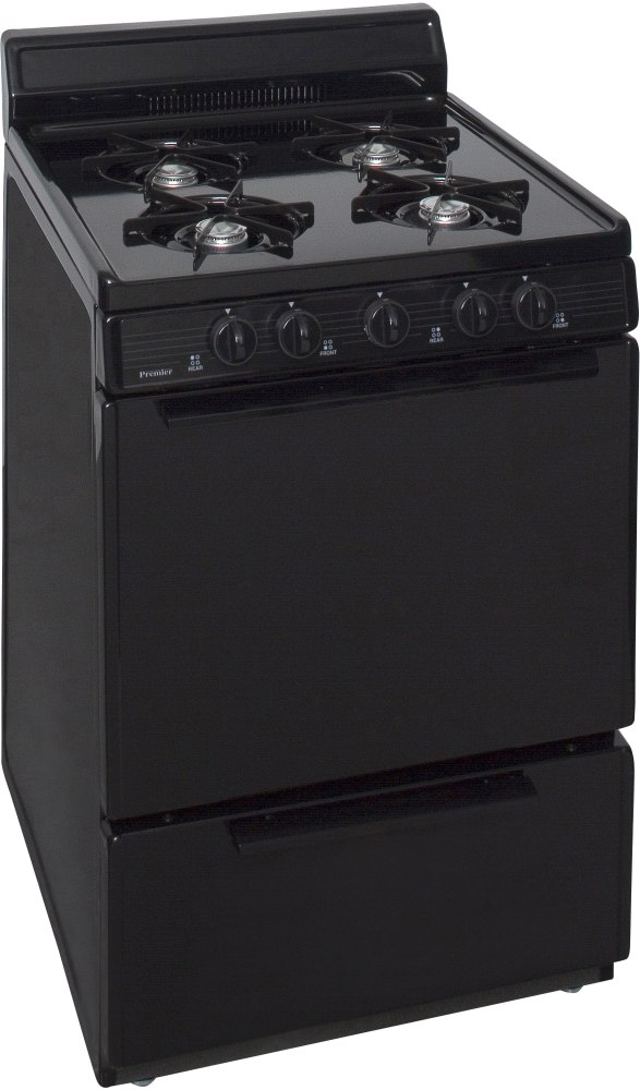Premier SCK100B 24 Inch Freestanding Gas Range with 4 Open Burners, 3