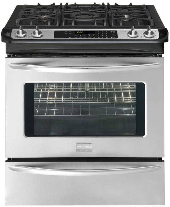 Frigidaire FGDS3065KF 30 Inch Slidein DualFuel Range with 4 Sealed