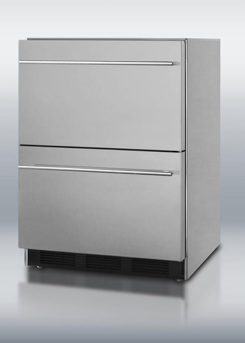 Summit SP6DS2D7 24 Inch Double Drawer Refrigerator with Fan Cooled