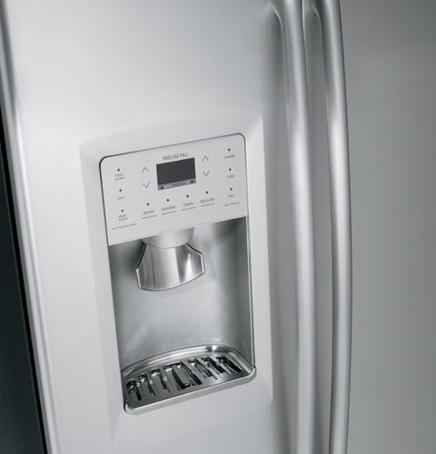 GE PSS26NSWSS 25.5 cu. ft. Side by Side Refrigerator with 3 Glass ...