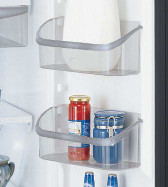 Frigidaire Glhs37ehsb 22 6 Cu Ft Side By Side Refrigerator With 3 Glass Shelves 2 Humidity Controls And External 6 Button Ice Water Dispenser