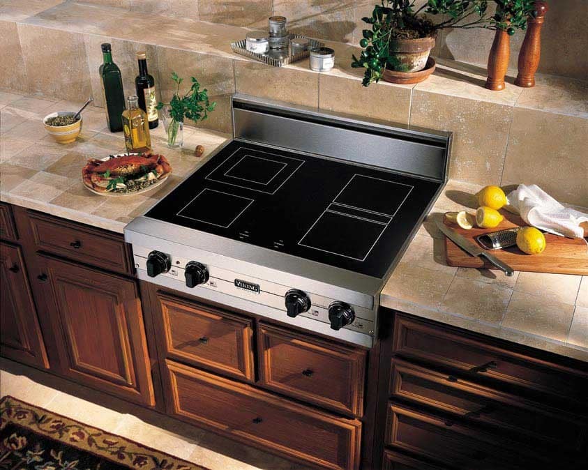 Viking VERT3014BSS 30 Inch Pro-Style Electric Rangetop with 4 QuickCook ...