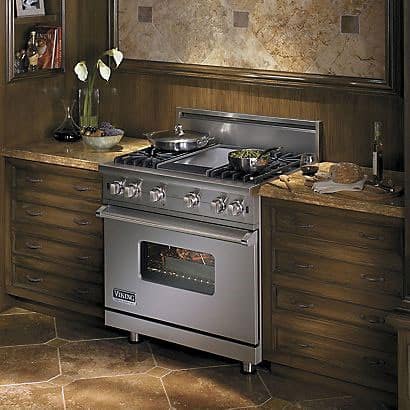 36 inch Viking Professional 4 Burner with Grill Gas Range Stainless St –  APPLIANCE BAY AREA