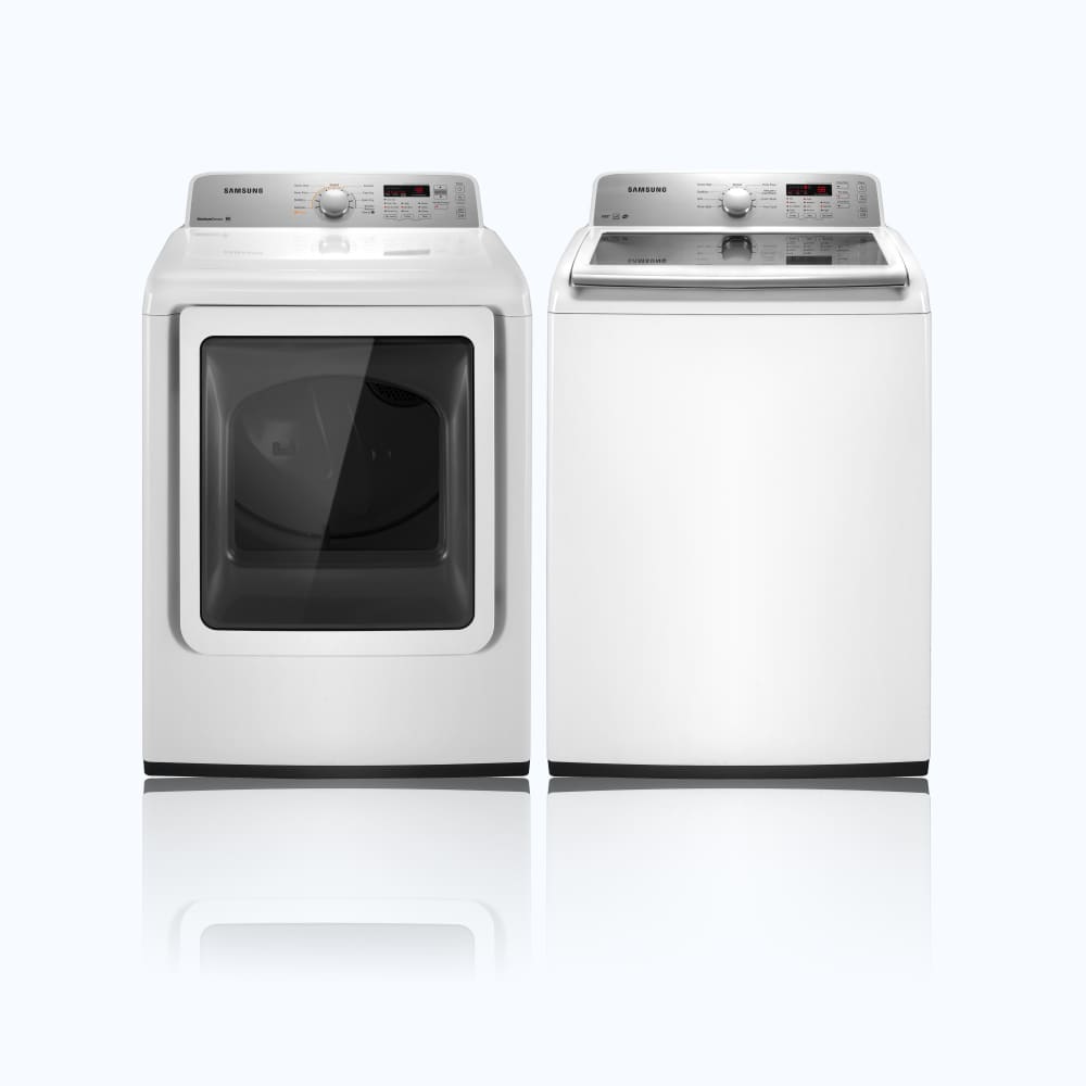 Samsung Dv422ewhdwr 27 Inch Electric Dryer With 7 2 Cu Ft Capacity 9 Drying Cycles Sanitize Cycle 5 Options 3 Temperature Settings Sensor Dry And See Thru Door