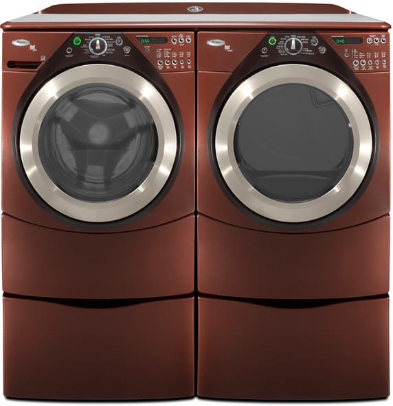 Whirlpool Wfw9500tc 27 Inch Front Load Steam Washer With 4 0 Cu Ft Capacity 10 Wash Cycles 4 Temperature Options Steam Technology 1 000 Rpm Spin Speed And Cee Iii Energy Star Rating Tuscan Chestnut
