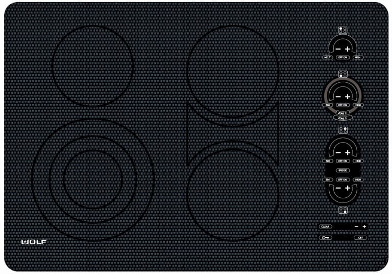 Wolf CT30E/S 30 Electric Cooktop - Framed Stainless Steel Trim