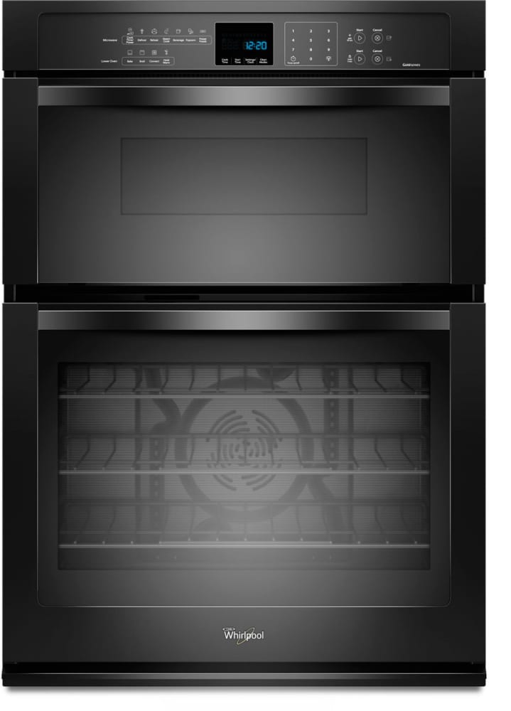 Whirlpool Woc95ec0ab 30 Inch Microwave Combination Wall Oven With True Convection Temperature Sensor Rapid Preheat 5 0 Cu Ft Self Cleaning Oven 1 4 Cu Ft Microwave Capacity Hidden Bake Element And Star K Certified Sabbath