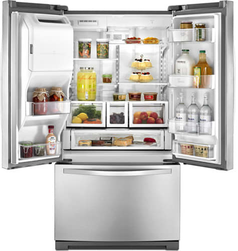 Whirlpool WRF736SDAM 36 Inch French Door Refrigerator with Fast Ice ...