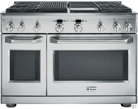 Monogram ZGP484LGRSS 48 Inch Pro-Style All-Gas Range with 4 Sealed
