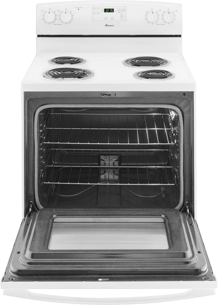 Amana ACR4503SEW 30 Inch Freestanding Electric Range with 4 Coil