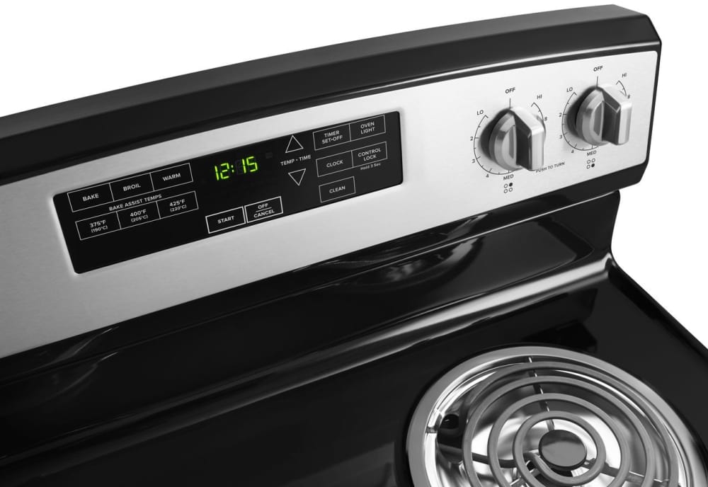 Amana ACR4503SFS 30 Inch Freestanding Electric Range with 4 Coil Elements, 4.8 Cu. Ft. Oven