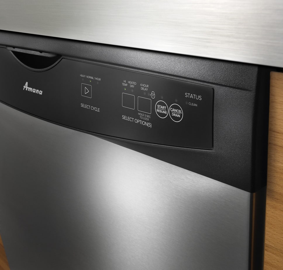 Amana ADB1400AWB Full Console Dishwasher with 3 Wash Cycles, Twice as